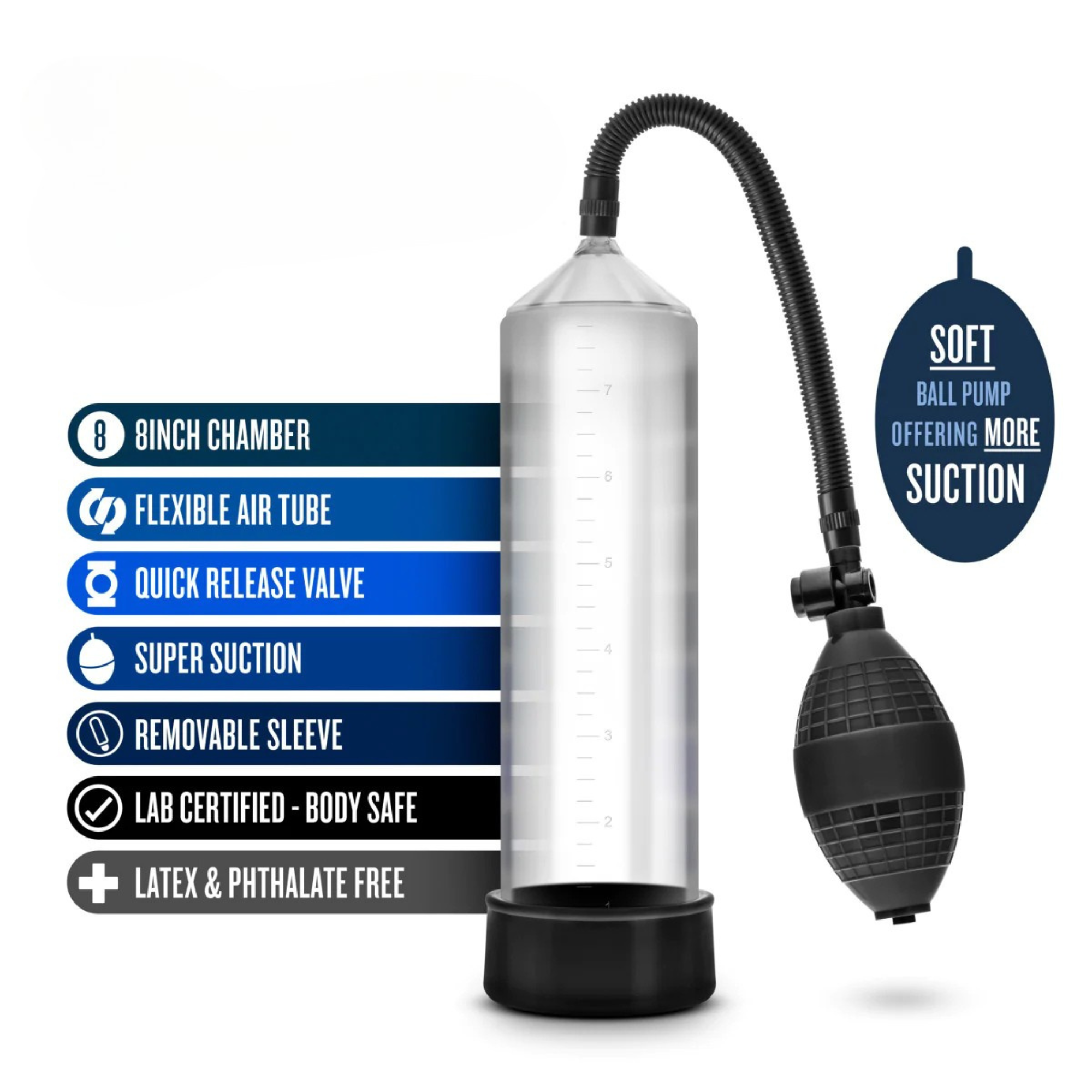 9 Inch Long Erection Enhancement Penis Pump For Large Penis Sizes