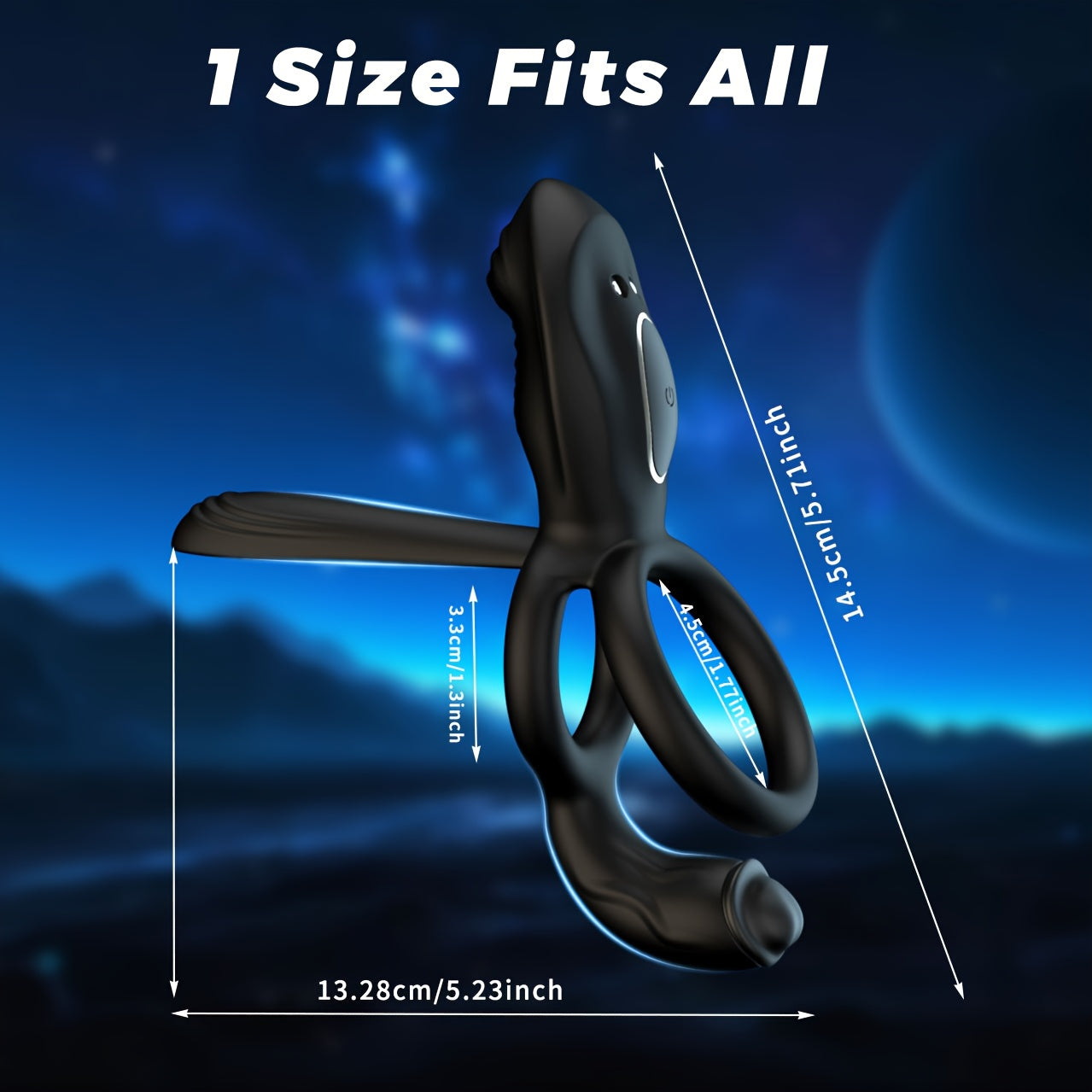 Couples Private Area Wearable Vibrator Locking Ring Massager