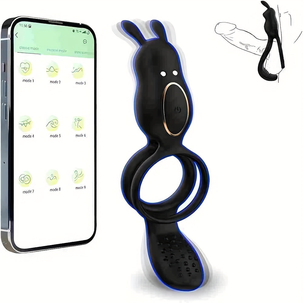3 In 1 Vibrating Rooster Ring with App-Controlled Dual Motor Prostate Massager