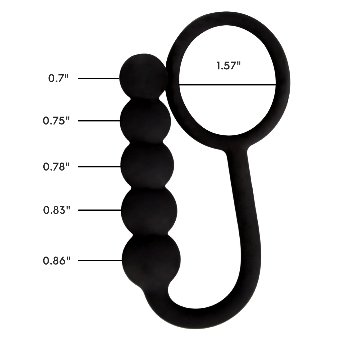 Beaded Silicone Anal Plug with Cock Ring For Men