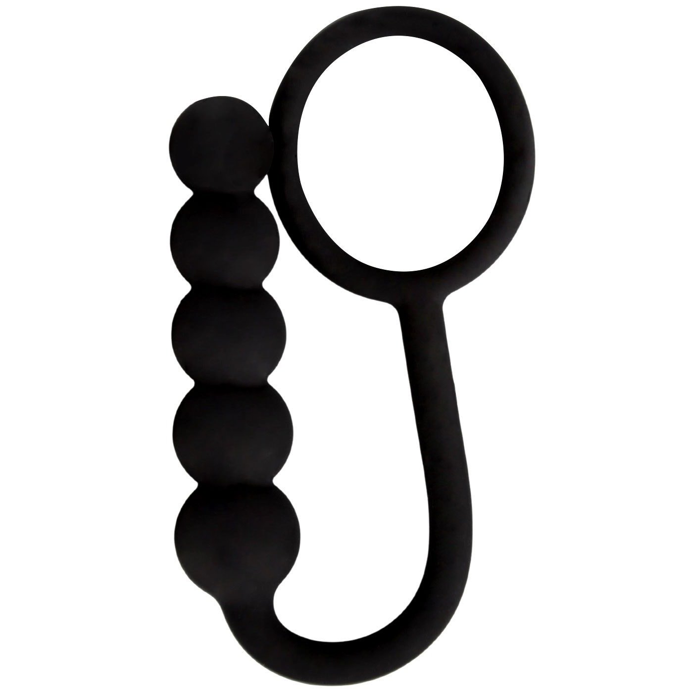 Beaded Silicone Anal Plug with Cock Ring For Men