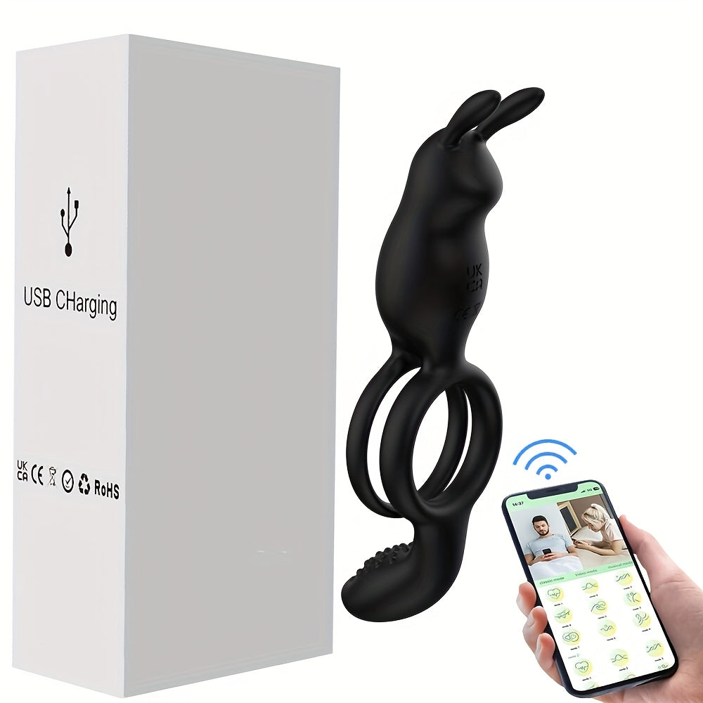 3 In 1 Vibrating Rooster Ring with App-Controlled Dual Motor Prostate Massager